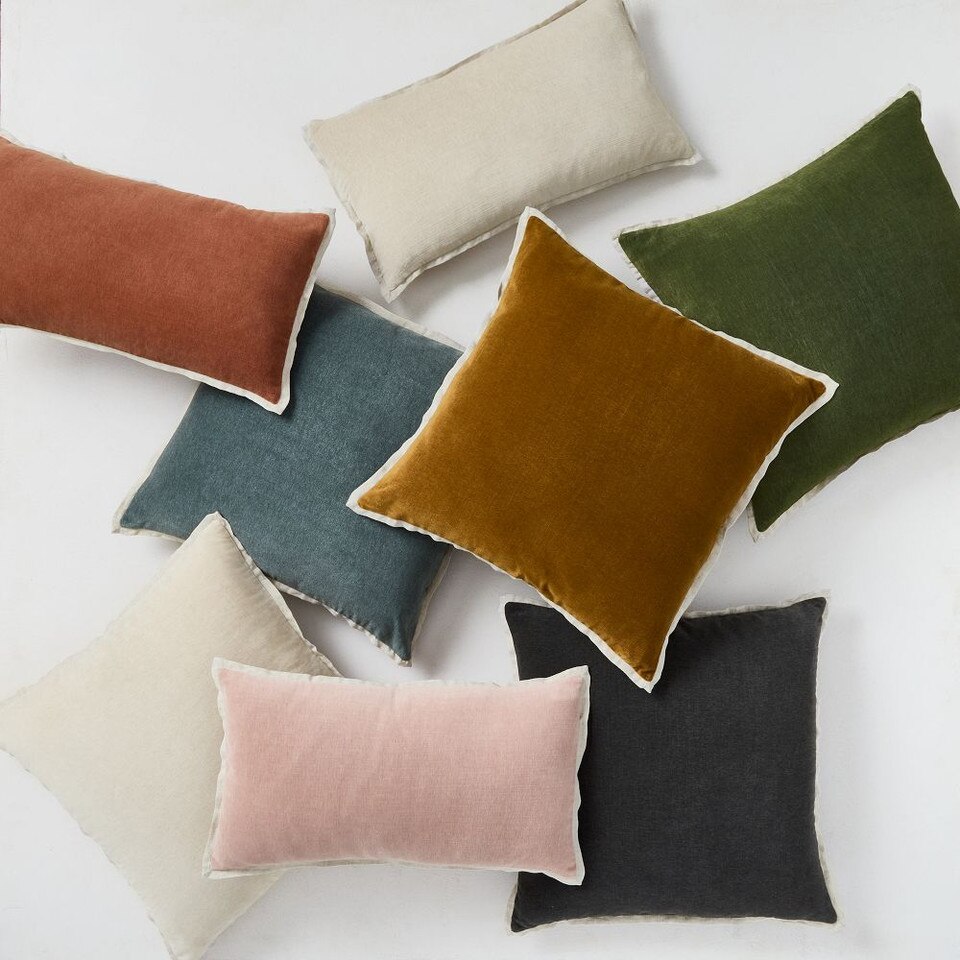Classic Cotton Velvet Pillow Cover West Elm UK